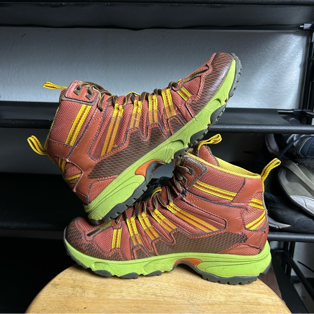 Columbia talus ridge orange brown yellow lace boots - Picture 5 of 7
